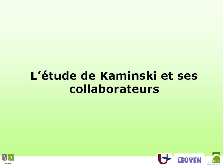 L’étude de Kaminski et ses collaborateurs VLEKHO-HONIM 