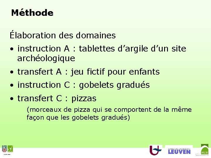 Méthode Élaboration des domaines • instruction A : tablettes d’argile d’un site archéologique •