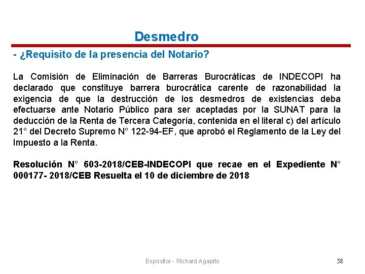 Desmedro - ¿Requisito de la presencia del Notario? La Comisión de Eliminación de Barreras