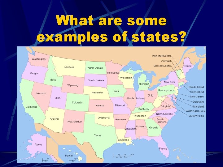 What are some examples of states? 