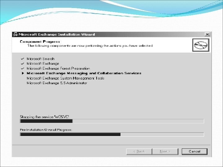 v It will take some time to install the component : 