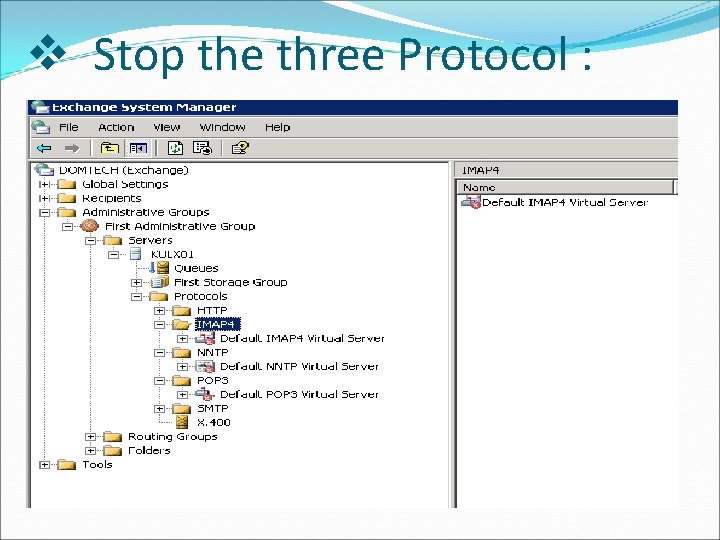 v Stop the three Protocol : 