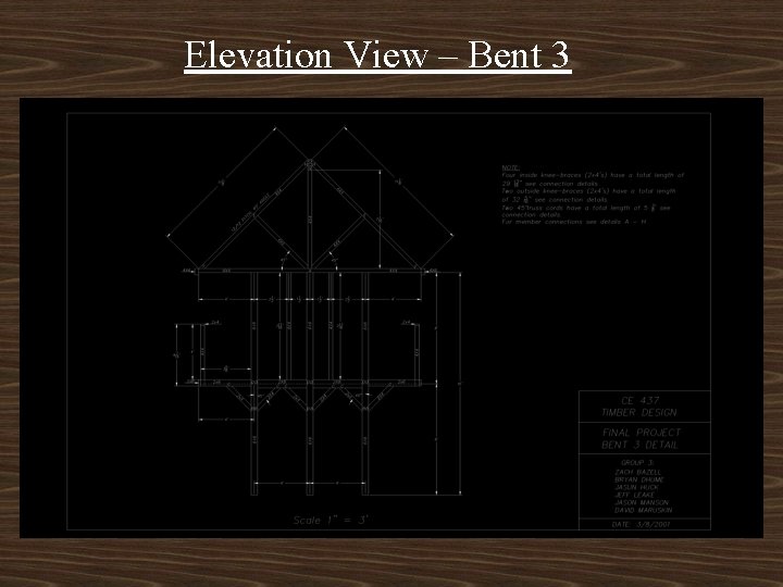 Elevation View – Bent 3 