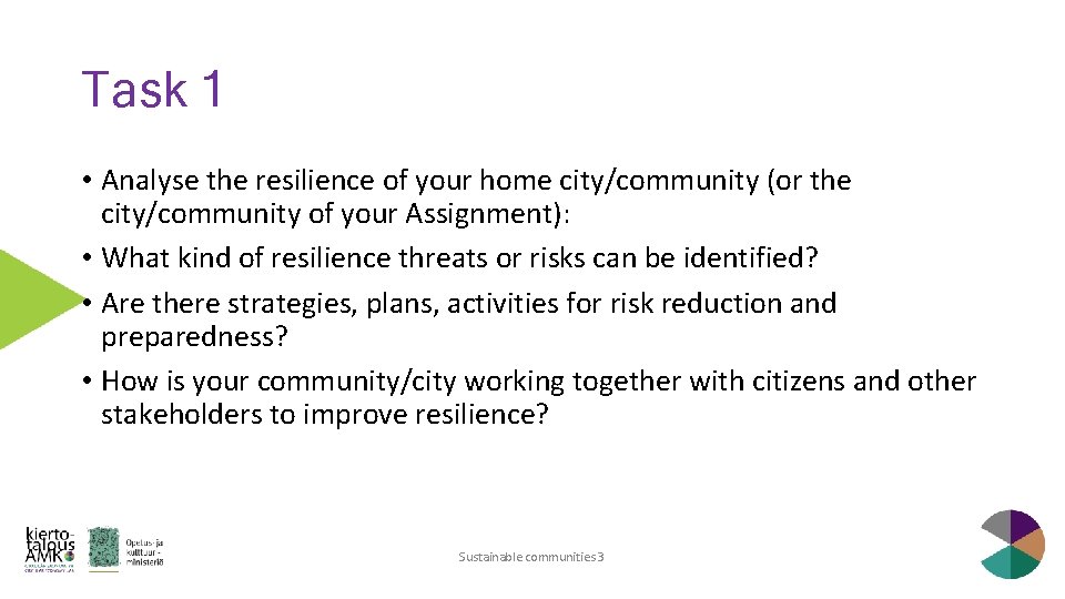 Resilient green communities In this lecture Urban resilience