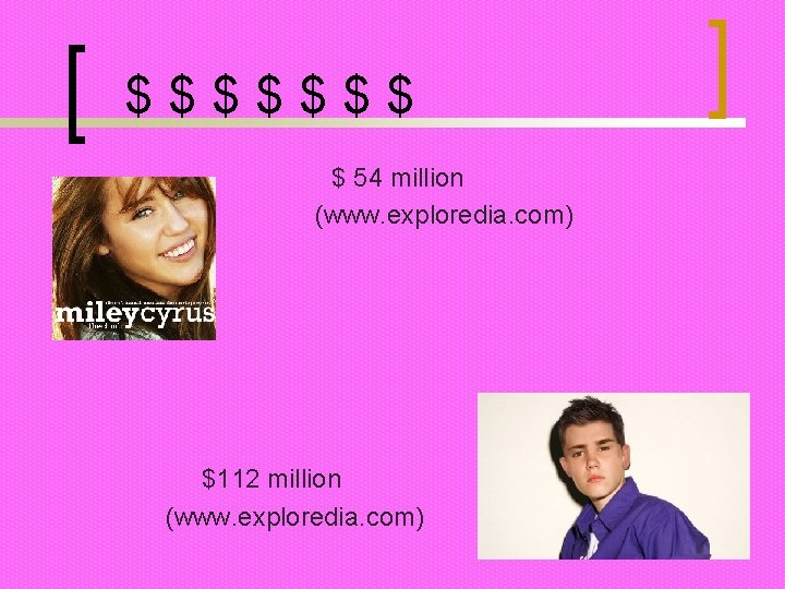 $$$$$$$ n n $ 54 million (www. exploredia. com) $112 million (www. exploredia. com)