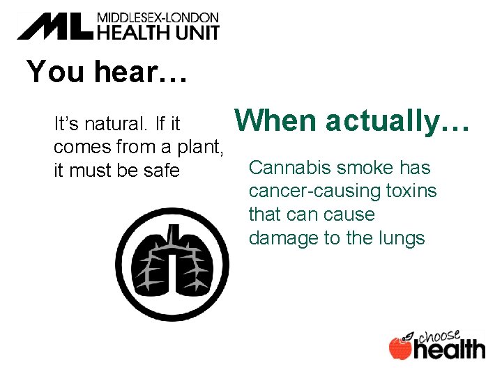 You hear… It’s natural. If it comes from a plant, it must be safe