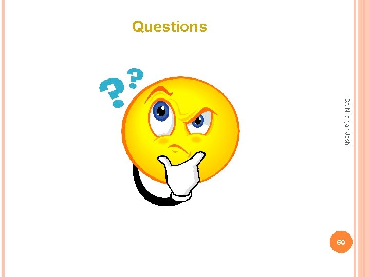 Questions CA Niranjan Joshi 60 