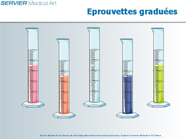 Eprouvettes graduées Servier Medical Art de Servier est mis à disposition selon les termes