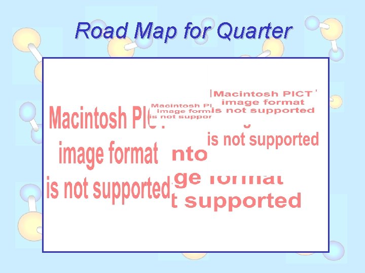 Road Map for Quarter 