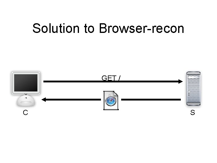 Solution to Browser-recon GET / C S 