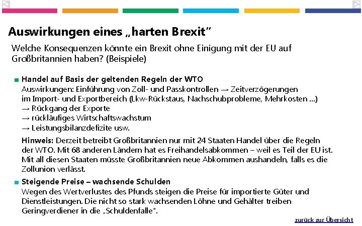 Auswirkungen eines „harten Brexit“ Welche Konsequenzen könnte ein Brexit ohne Einigung mit der EU