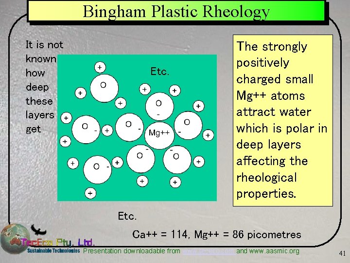 Bingham Plastic Rheology It is not known how deep these layers get Etc. The