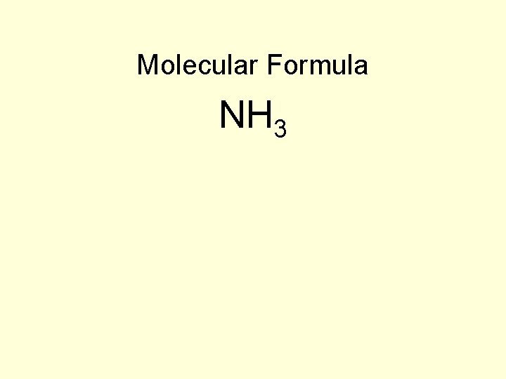 Molecular Formula NH 3 
