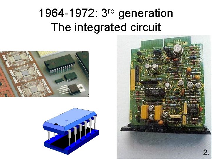 1964 -1972: 3 rd generation The integrated circuit 