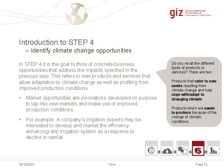 Exercise Module 3 Assessing Climate Change Business Opportunities