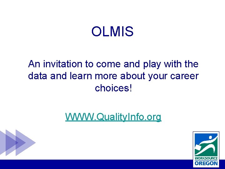 OLMIS An invitation to come and play with the data and learn more about