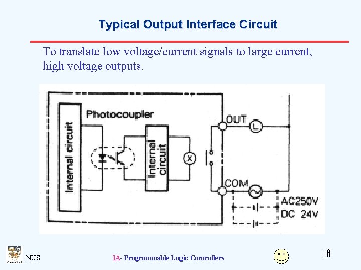 Typical Output Interface Circuit To translate low voltage/current signals to large current, high voltage
