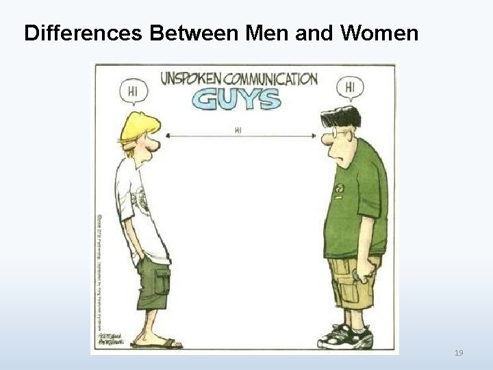 Differences Between Men and Women 19 