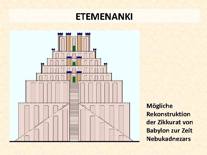 ETEMENANKI Mögliche Rekonstruktion der Zikkurat von Babylon zur Zeit Nebukadnezars 