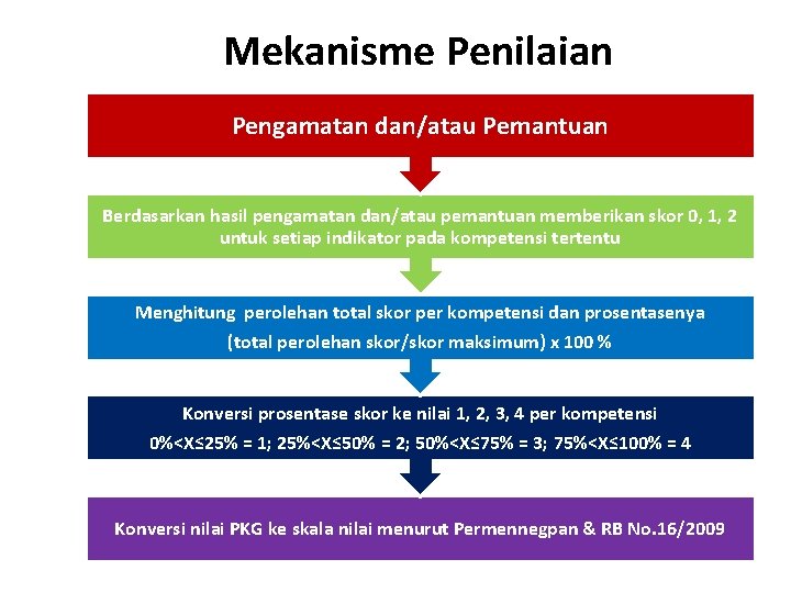 Mekanisme Penilaian Pengamatan dan/atau Pemantuan Berdasarkan hasil pengamatan dan/atau pemantuan memberikan skor 0, 1,