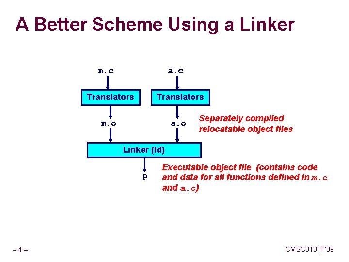 A Better Scheme Using a Linker m. c a. c Translators m. o a.