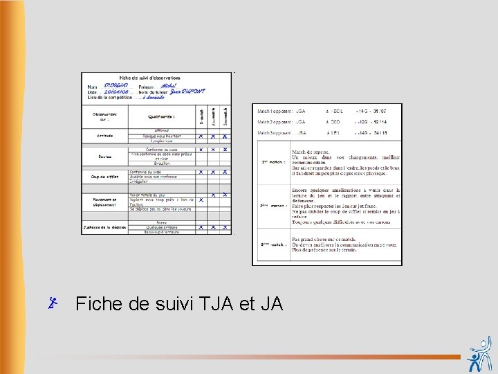 Fiche de suivi TJA et JA 