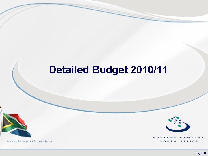 Detailed Budget 2010/11 Page 28 