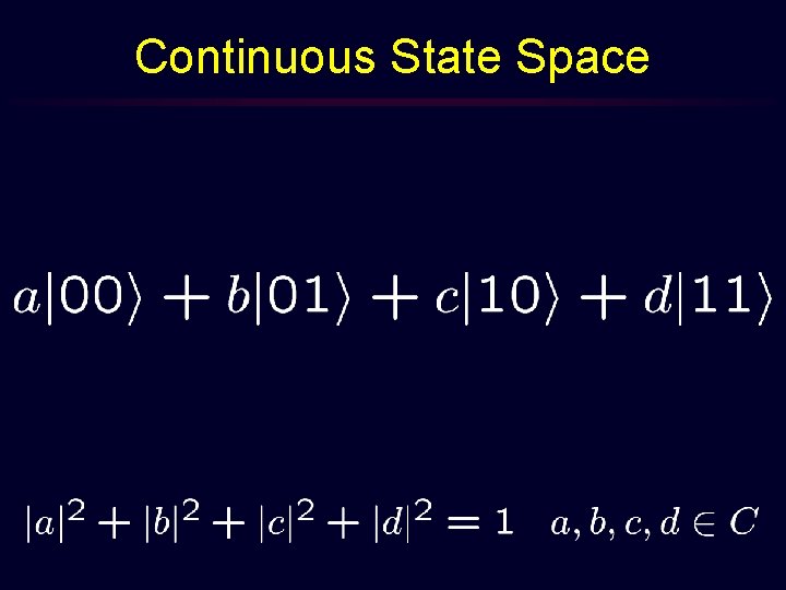Continuous State Space 