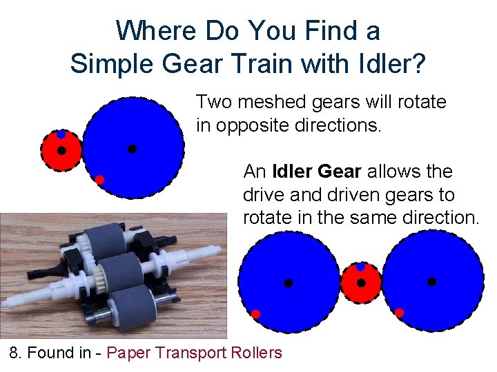 Where Do You Find a Simple Gear Train with Idler? Two meshed gears will