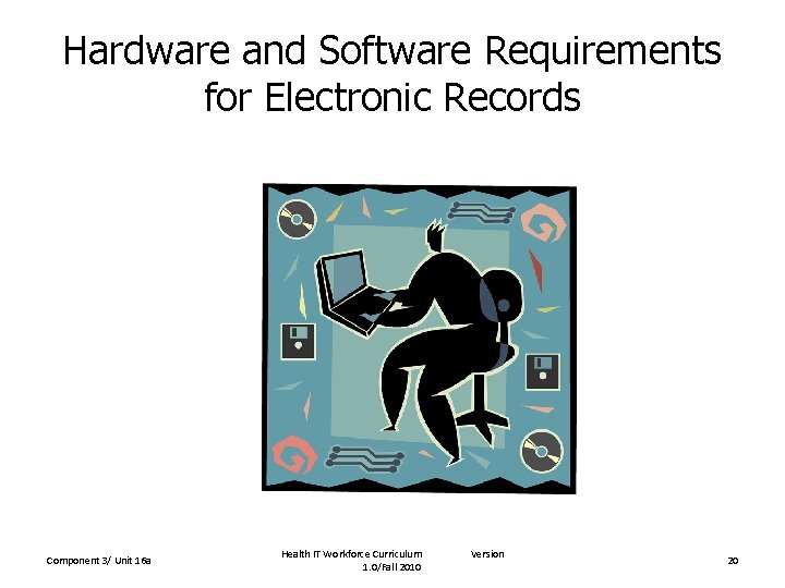 Hardware and Software Requirements for Electronic Records Component 3/ Unit 16 a Health IT