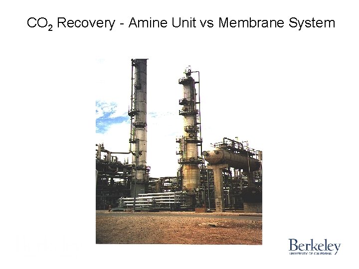 CO 2 Recovery - Amine Unit vs Membrane System CO 2 Recovery - Amine Unit vs Membrane System