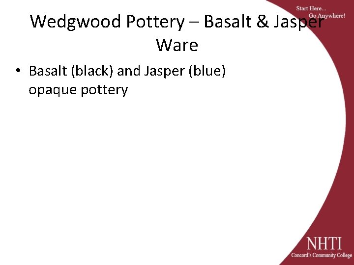 Wedgwood Pottery – Basalt & Jasper Ware • Basalt (black) and Jasper (blue) opaque