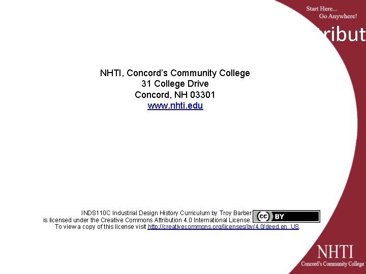 NHTI information and Attribut NHTI, Concord’s Community College 31 College Drive Concord, NH 03301