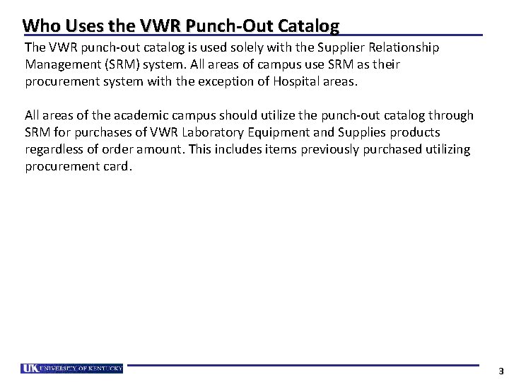 Using the SRM VWR Punchout Catalog for Laboratory