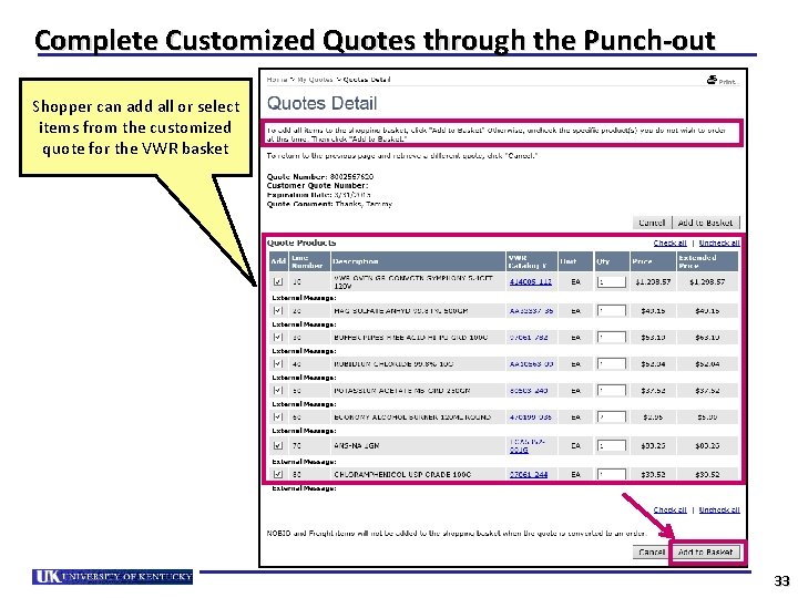 Using the SRM VWR Punchout Catalog for Laboratory