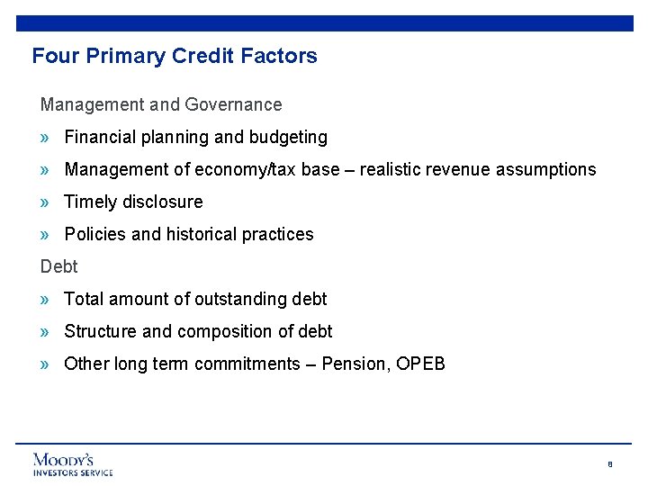 Four Primary Credit Factors Management and Governance » Financial planning and budgeting » Management