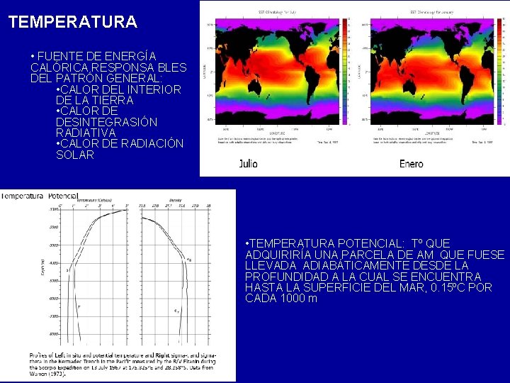 TEMPERATURA • FUENTE DE ENERGÍA CALÓRICA RESPONSA BLES DEL PATRÓN GENERAL: • CALOR DEL