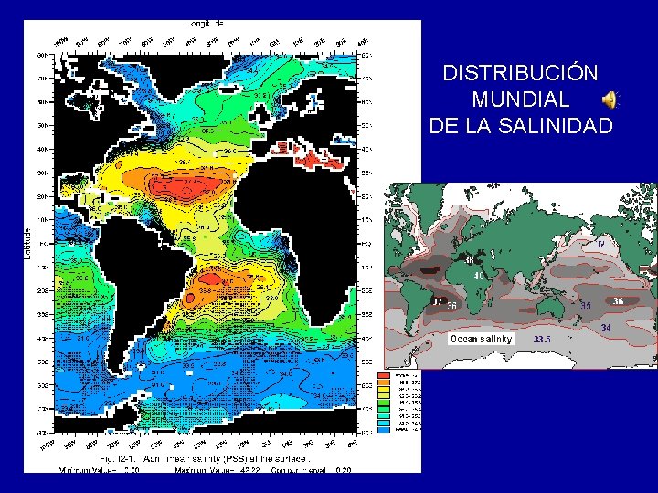 DISTRIBUCIÓN MUNDIAL DE LA SALINIDAD 
