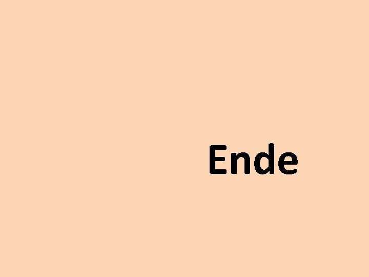 Ende 