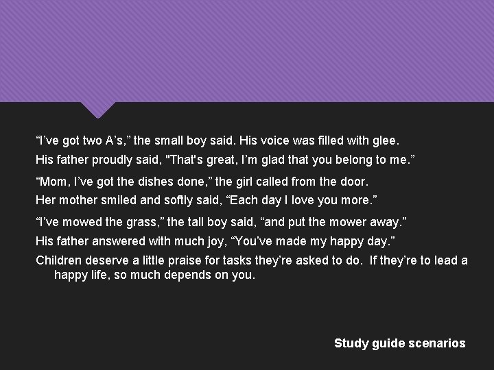 “I’ve got two A’s, ” the small boy said. His voice was filled with