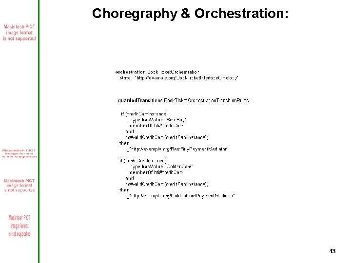 Choregraphy & Orchestration: 43 