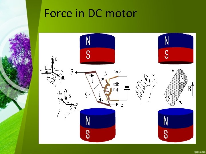 Force in DC motor 