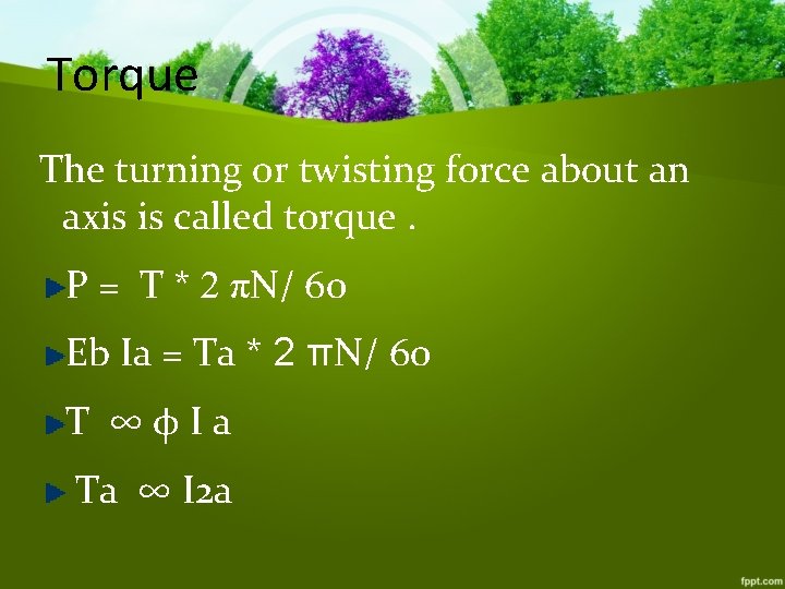 Torque The turning or twisting force about an axis is called torque. P =