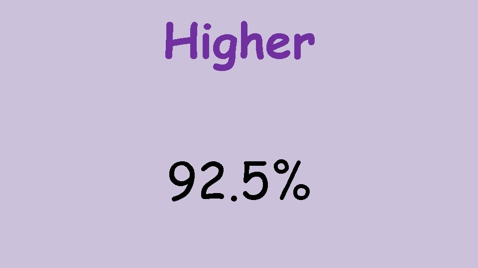 Higher 92. 5% 