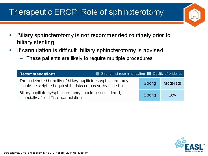 Therapeutic ERCP: Role of sphincterotomy • Biliary sphincterotomy is not recommended routinely prior to