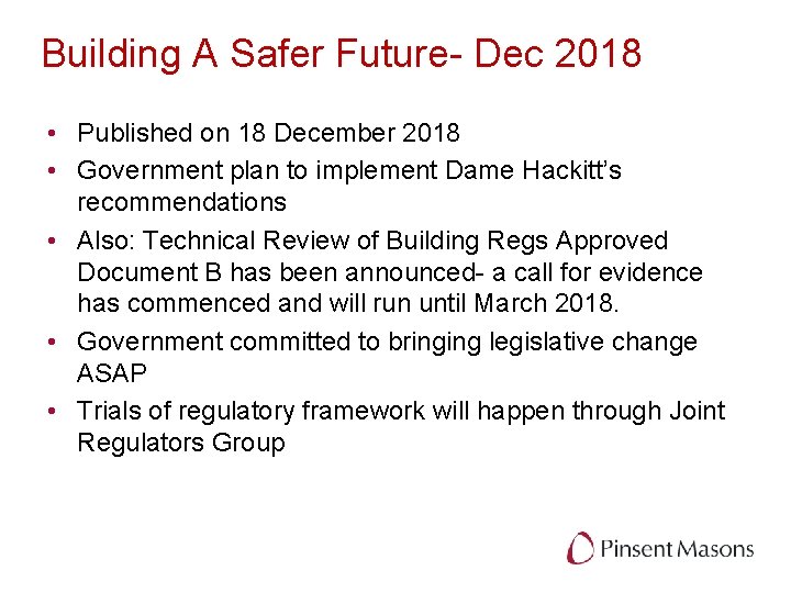 Building A Safer Future- Dec 2018 • Published on 18 December 2018 • Government