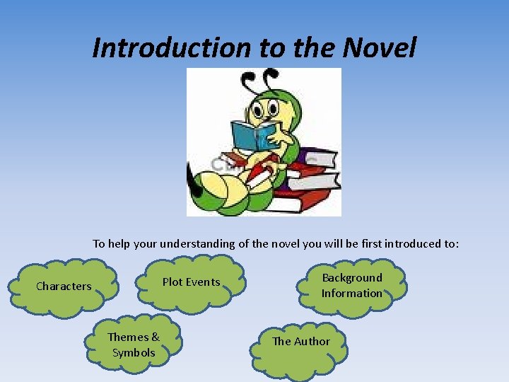 Introduction to the Novel To help your understanding of the novel you will be