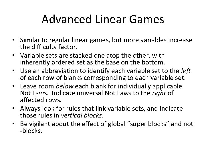 Logic Games Bible Chapter 1 Introduction Introduction Review