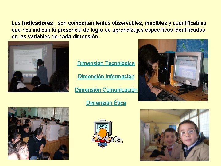 Los indicadores, son comportamientos observables, medibles y cuantificables que nos indican la presencia de