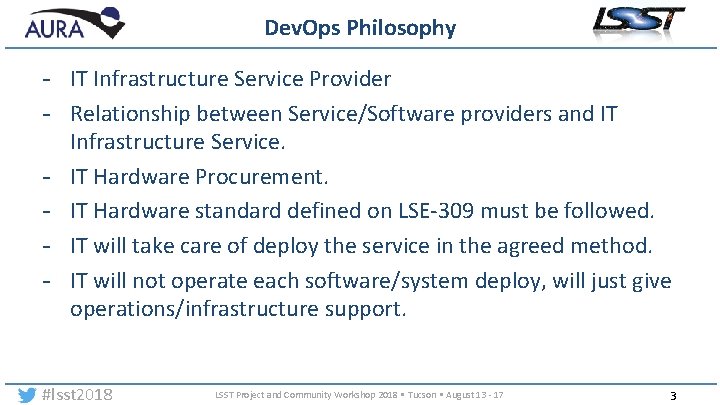 Dev. Ops Philosophy - IT Infrastructure Service Provider - Relationship between Service/Software providers and